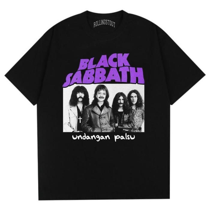 Rollingstout  Tshirt - Black Sabbath x Caca Handika | Parodi Band |BAJU MUSIK METAL ROCK