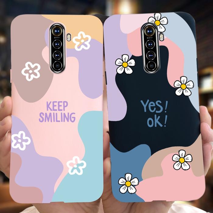 For Realme X2 Pro Case Cute Quotes Painted Cartoon Silicon Back Cover