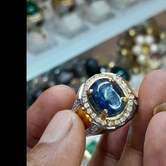 natural cincin blue saphire