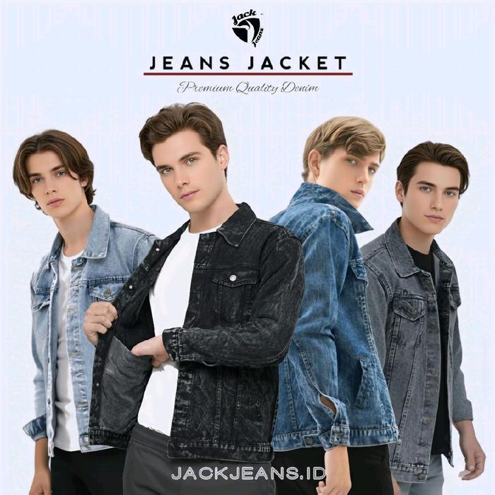 [ PREMIUM QUALITY ] Jaket Jeans Denim Pria Wanita Cowok Cewek Remaja Dewasa Washed Sandwash Corak Hi
