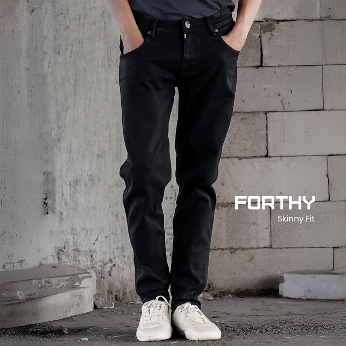 Oxygen Denim Corefit Skinny Jeans FORTHY - Black / 702-0312