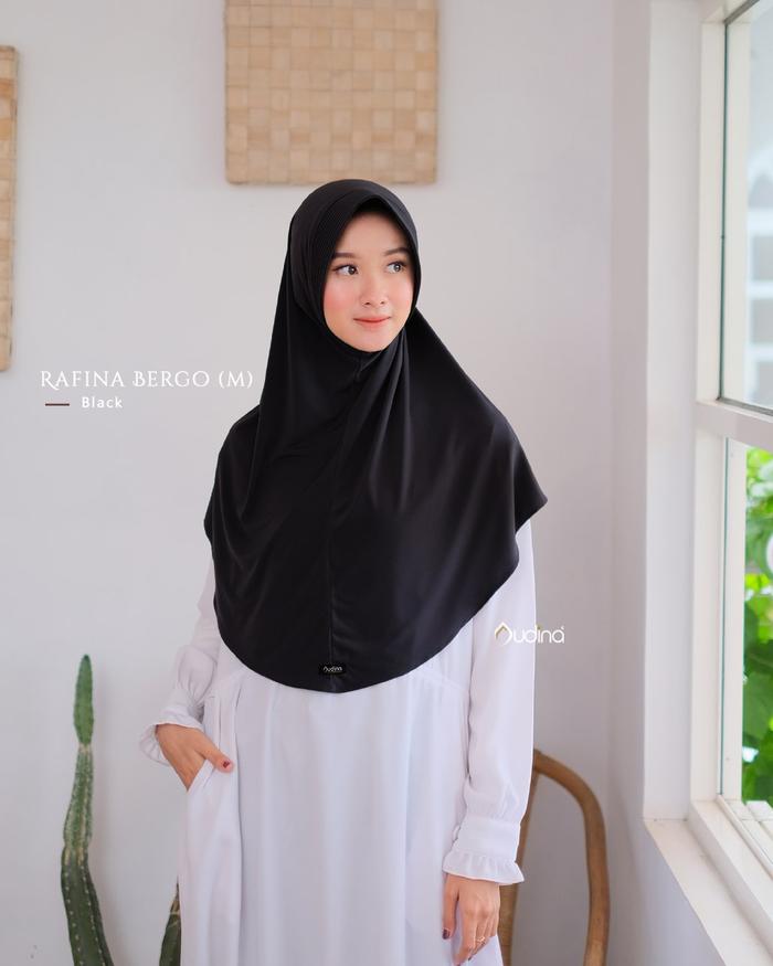 Rafina Bergo Best Seller Jilbab Bahan Jersey Premium Busa Nyaman Pad Mini Instan Muslim Kerudung Den