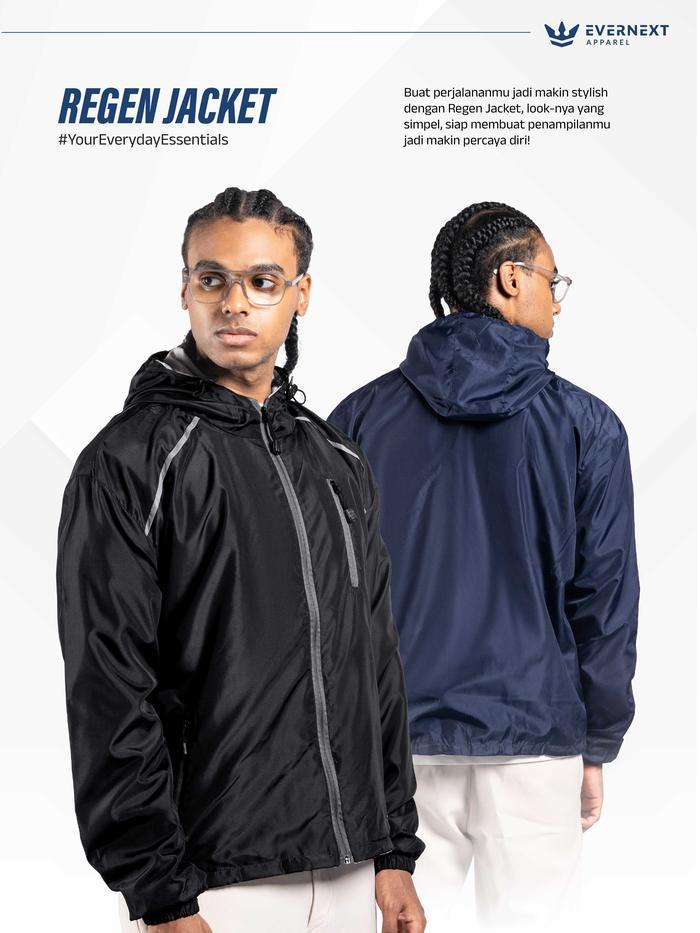 Eiger - EVERNEXT Jaket Cowok Outdoor Parasut Jaket Hoodie Keren Pria Jaket Motor Regen Waterproof Pr