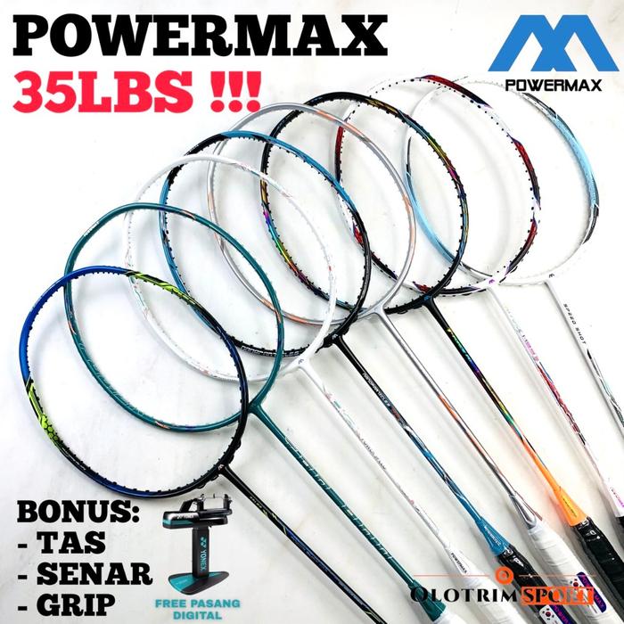 35 LBS !!! Raket Badminton POWERMAX NANO PARTICLES TRD M99 POWER SPEED KILLER FORCE SHOOT POWER MAX 
