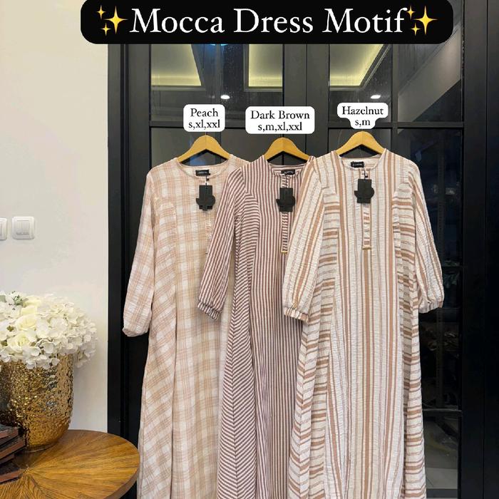 Dress Mocca Motif oleh JourneyScarves untuk Wanita Muslim - Mewah, Pesta, Remaja, Rayon, Gamis, Tuni