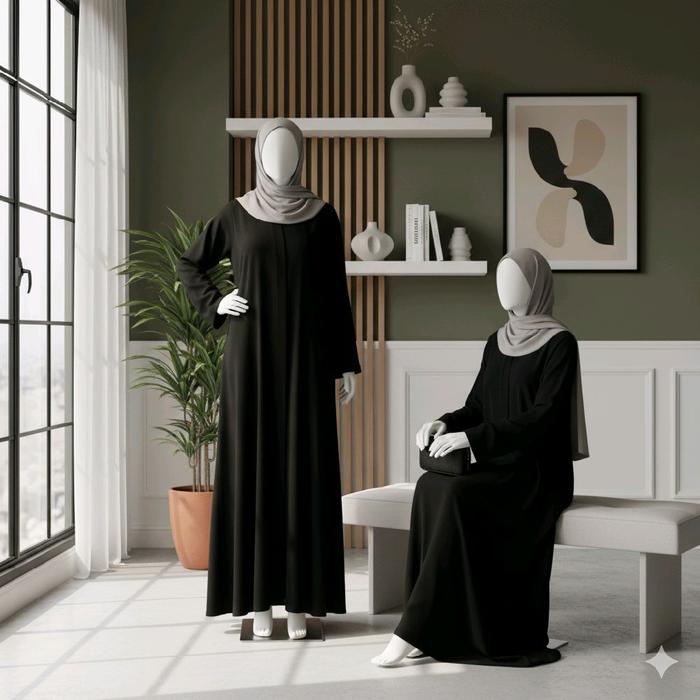 Gamis Hitam | Gamis Jet Black | Gamis Jumbo | Gamia Syar'i