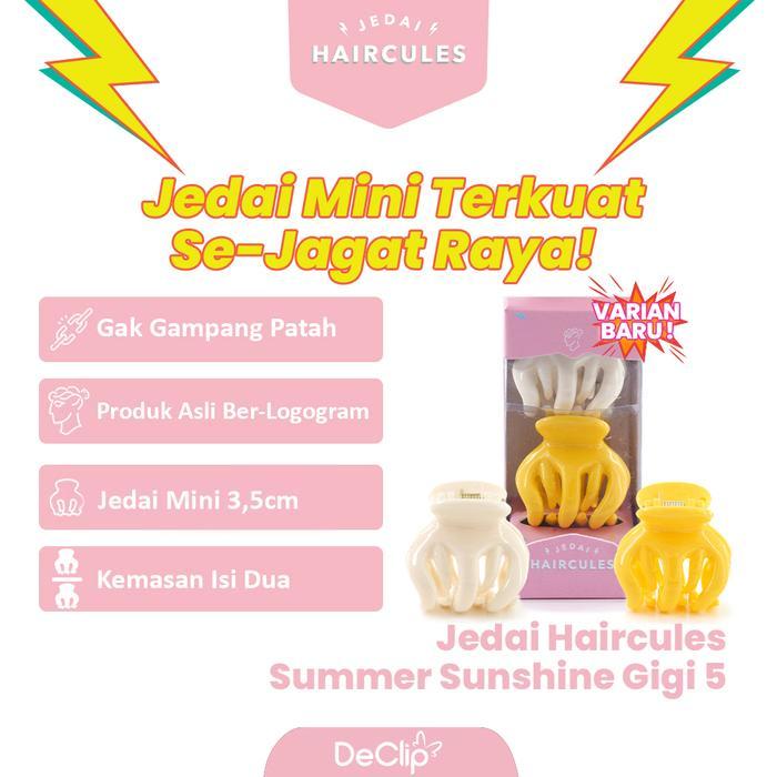 DeClip Jedai Haircules Gigi 5 Ukuran 3,5 cm Warna SummerSunshine(isi2)