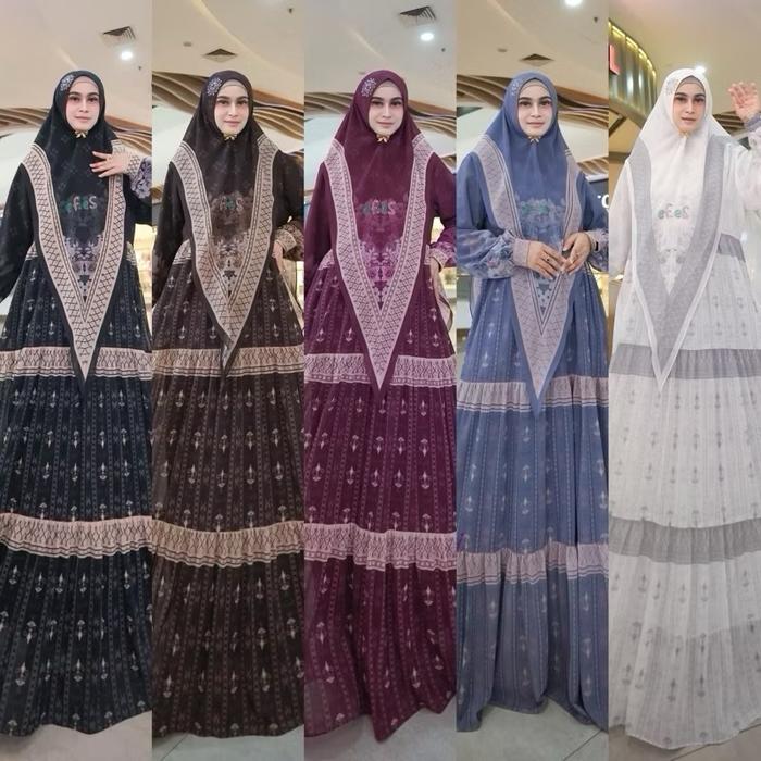 GAMIS SET PRINTING LARISSA BY ZAHRANISYA HIJAB