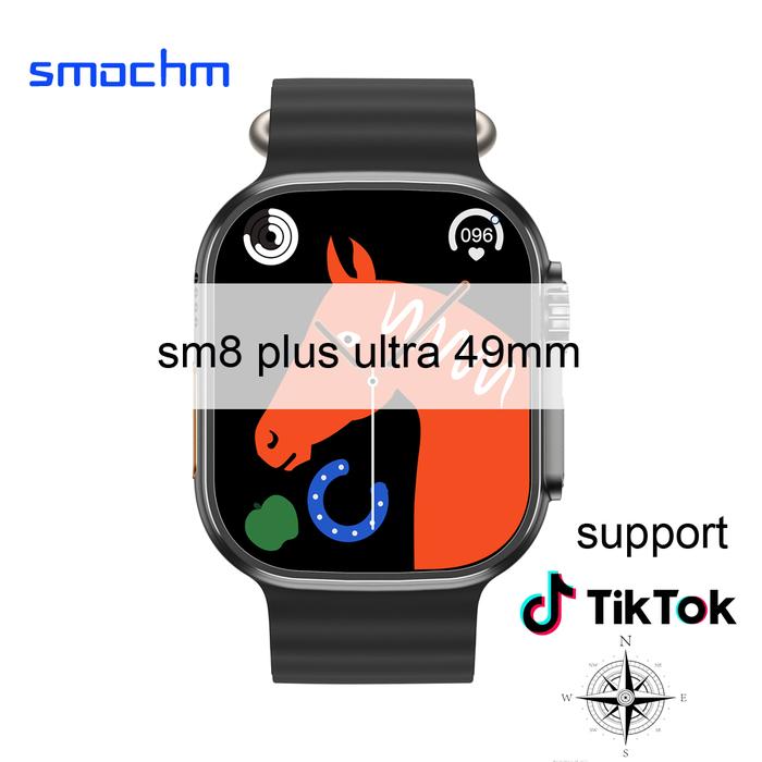 Smochm IWO SM8 Plus Ultra 49mm Series 8 Smart Watch Wireless Charger