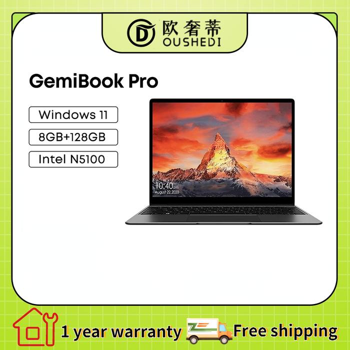 CHUWI GemiBook Pro Laptop 14 inci, layar 2K RAM 8GB SSD 256GB Intel
