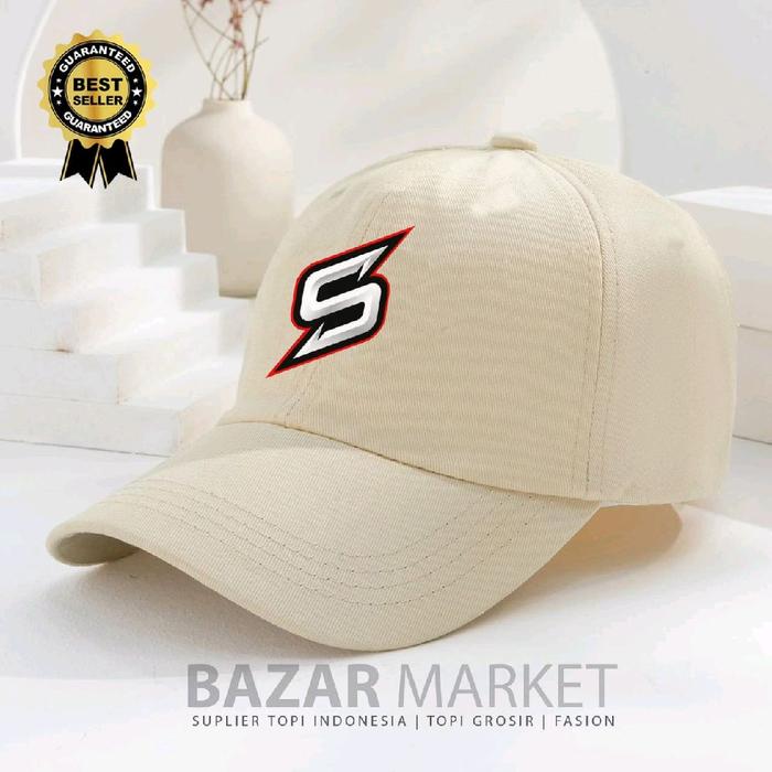 Topi Baseball Cream Keren dan Baru Inisial Alfabet A-Z