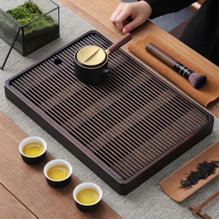 Nampan Upacara Teh/Nampan Teh Gaya China/Bamboo Tea Tray/Nampan Teh Kayu/Nampan Teh Bambu Teh Bamboo