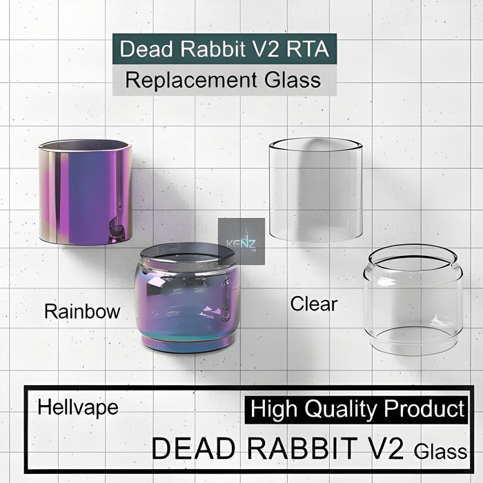 LARIS Tabung Kaca Replacement Dead Rabbit V2 RTA Glass Tube Dead