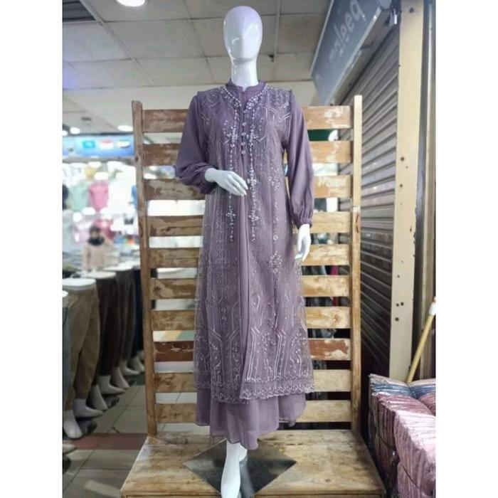 DRESS ANDINI/GAMIS PESTA/ SERAGAMAN GAMIS KONDANGAN gamis alika design 2025