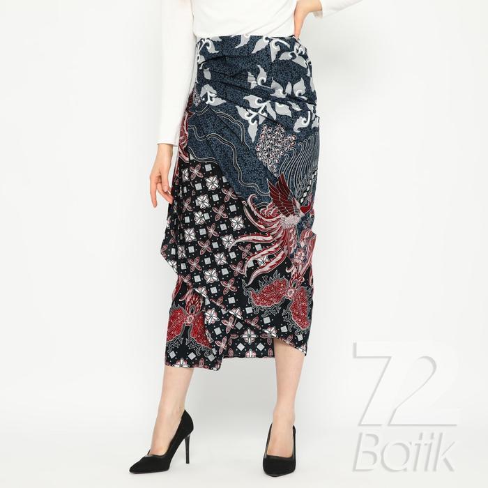 Rok Batik Span Skirt Lilit Alonso Kebaya Modern Wanita Warna Biru Dongker Merah Abu 725753 Cap 72 - 