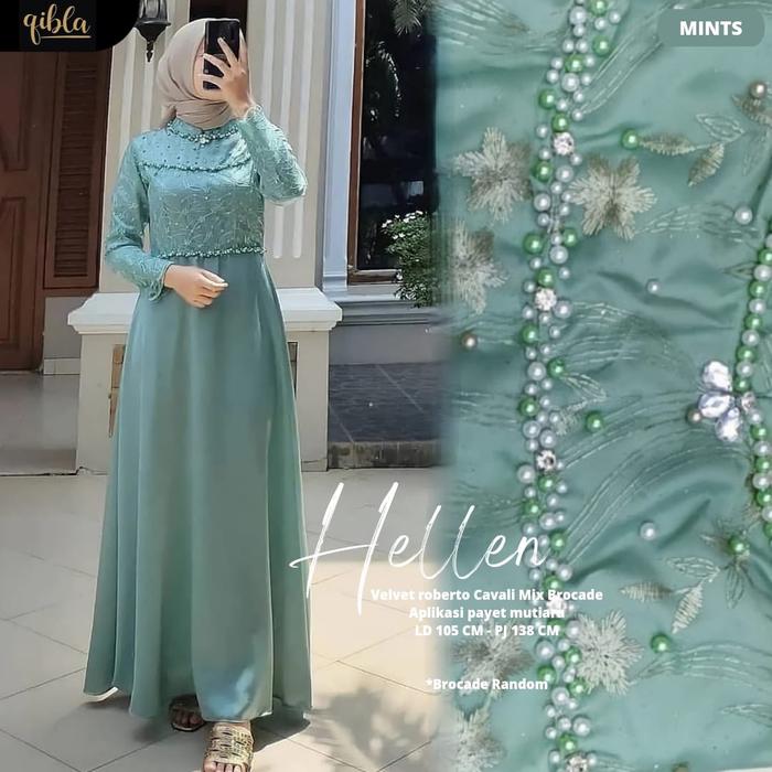 COD Gamis Brukat Pesta Kondangan Soraya Gown / Gaun Pesta Bridesmaid Modern Model Terbaru / Gamis Ko