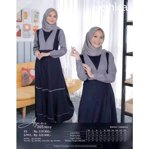 ETHICA AYUMI 365 GAMIS DEWASA NAVY