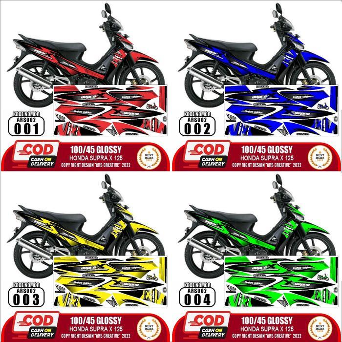 Sticker Striping Decal Honda Supra X 125 Variasi ARS002 Glossy/Doff
