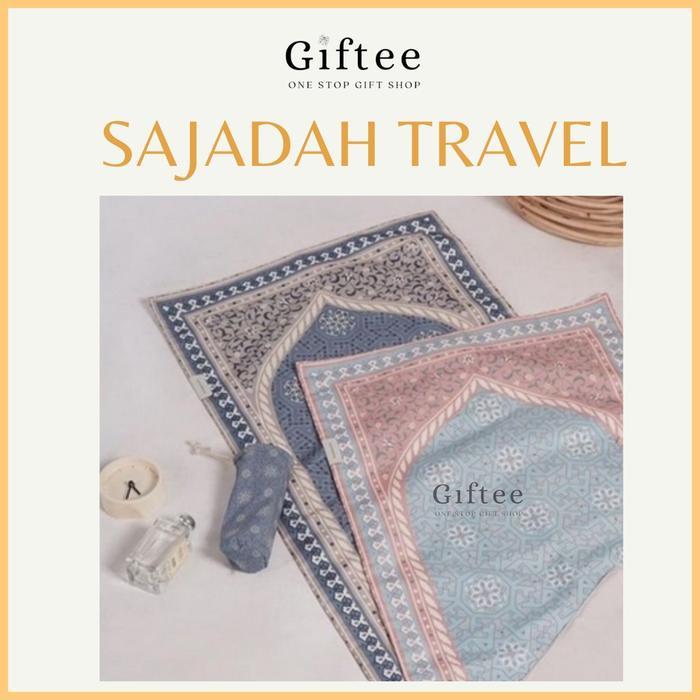 SAJADAH TRAVEL WANITA DAN PRIA FREE POUCH SAJADA MOTIF SERUT TURKEY TURKI PRAYER MAT TRAVELING TIPIS