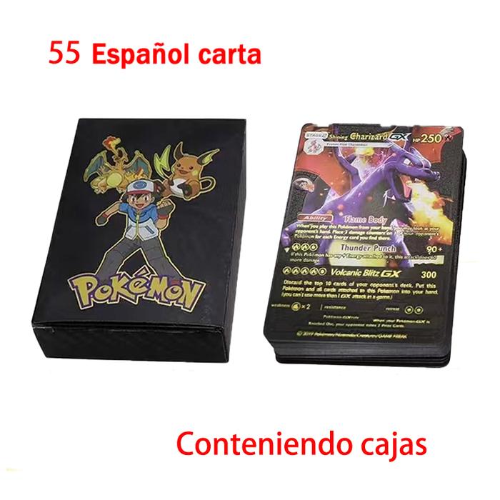 English Pokemon Colourful Cards Spanish Metal Gold Sliver Vmax GX