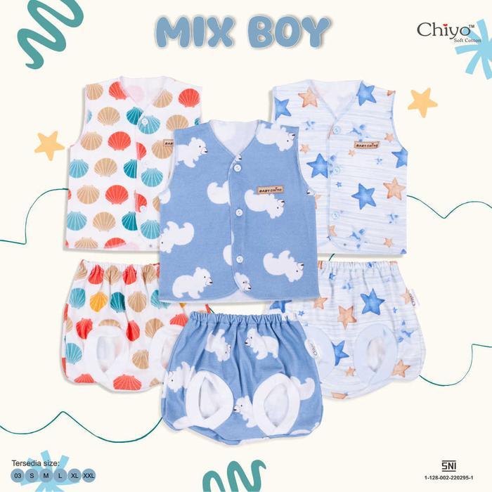 [TOMS] CHIYO BABY (3stel) Baju Kutung + Celana Pop Motif Terbaru Premium Bamboo Fibre | Stelan Baju 