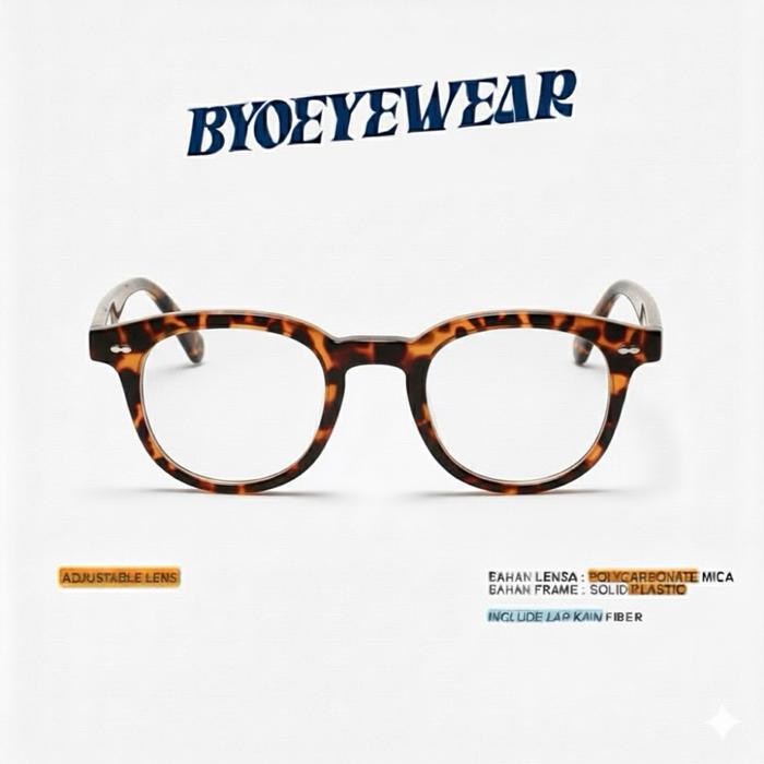Baiyoo Kacamata anti radiasi lensa clear blueray Frame leopard Kacamata Kalcer skena Kacamata kerja 