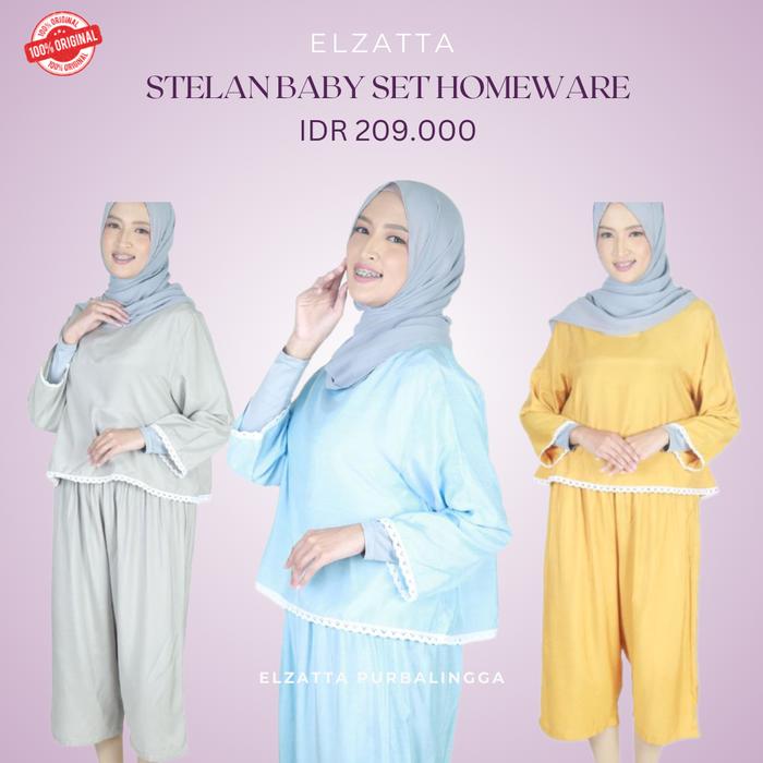 Elzatta Baby Set Baju Tidur Homewear Bahan Rayon silk Nyaman Dipakai
