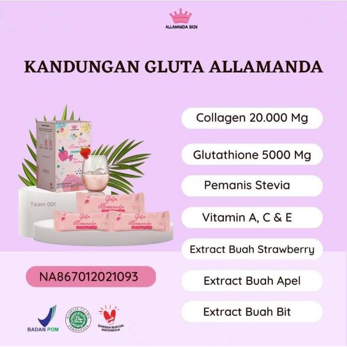 GLUTA ALLAMANDA SKIN MINUMAN SERBUK PEMUTIH COLLAGEN