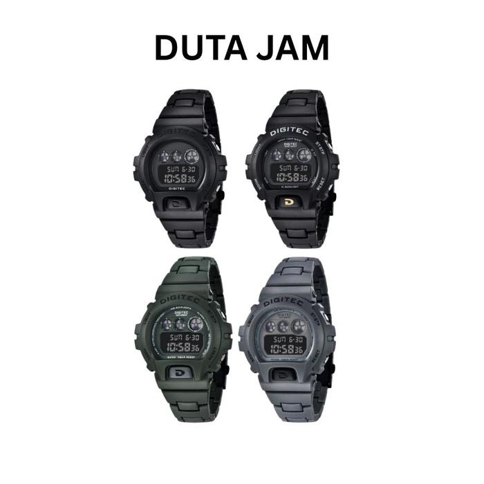 JAM TANGAN PRIA DIGITEC DG5198R DG 5198R DG-5198 DG 5198 DIGITAL RESIN/ RUBBER/ KARET STRAP