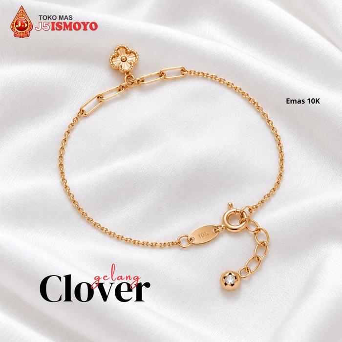 BIG SALE Gelang Emas 10 Karat Model Rantai Clover New J5 Ismoyo