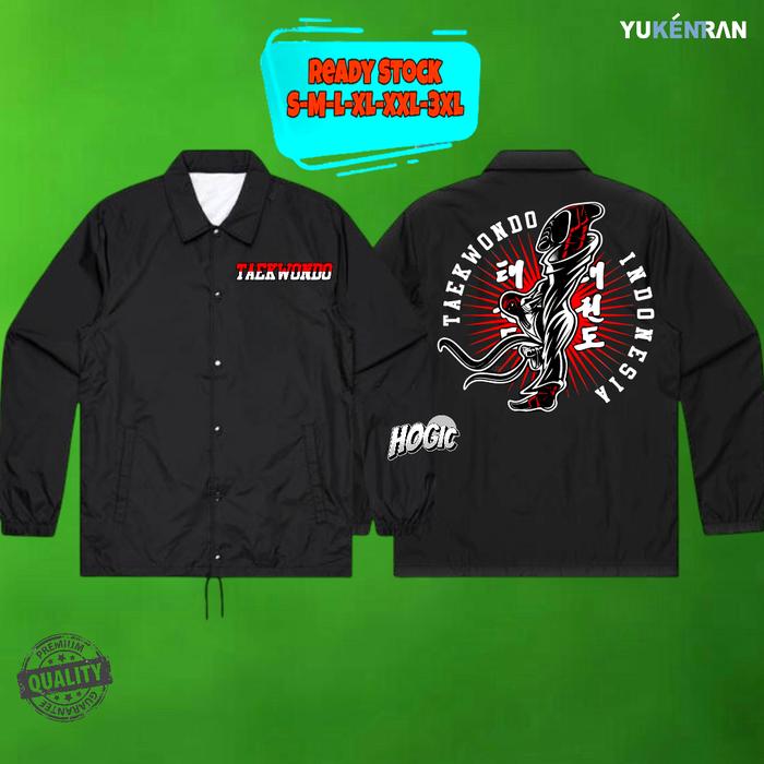 JAKET COACH UNISEX BELADIRI TAEKWONDO V2 SIMPLE DESIGN KEREN CASUAL BAHAN ANTI AIR COACH JAKET KECE