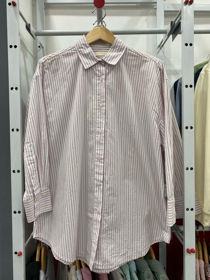 Greenlight Belt Bag Stripped Shirt H030423 kemeja cewek