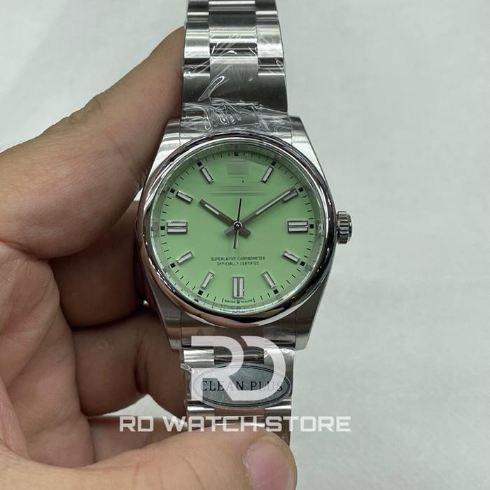 JAM TANGAN MODEL RD01 P GREEN DIAL OYS SS CLEAN PLUS