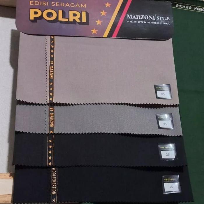 kain seragam POLRI bahan semiwool premium by marzoni