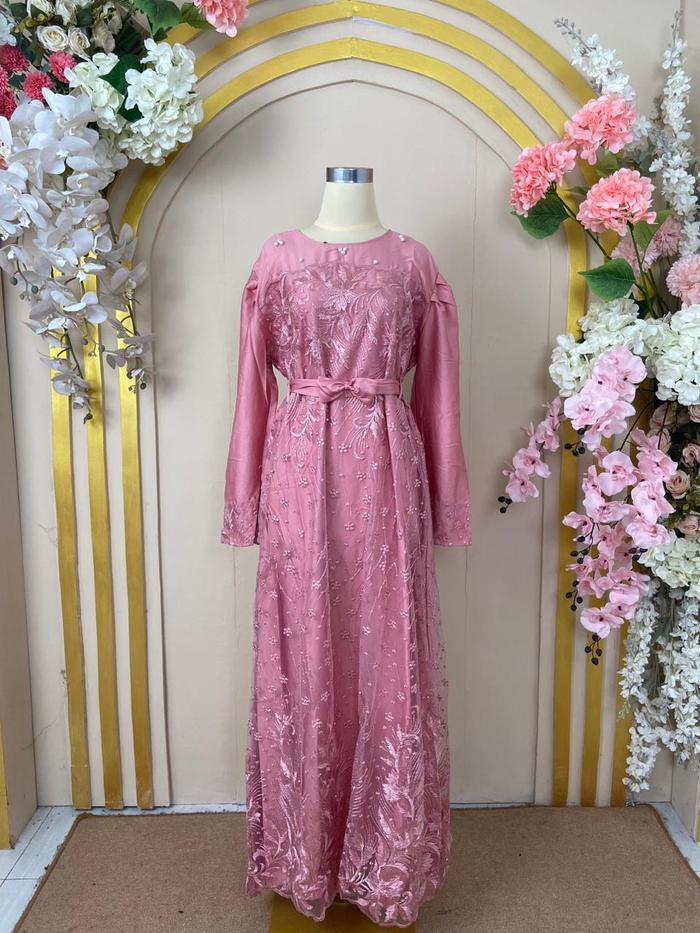 Asmara Gown Gamis Pesta Mewah Dress Kondangan Wanita Elegan