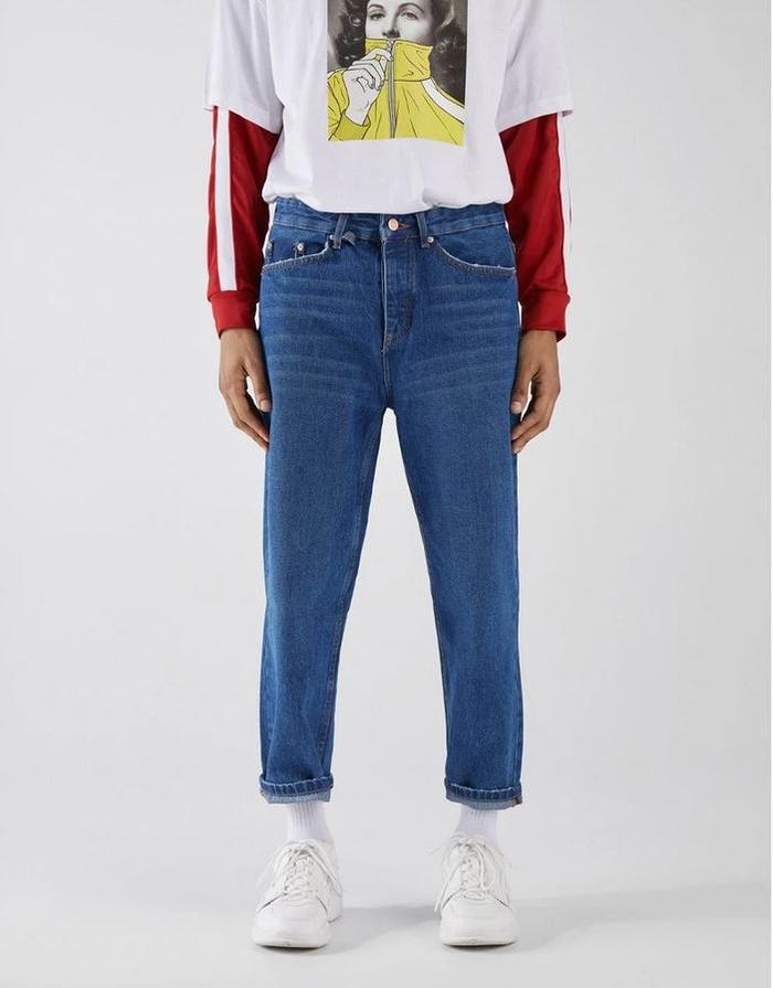 Celana Pria Bershka Jeans Dad Fit Original