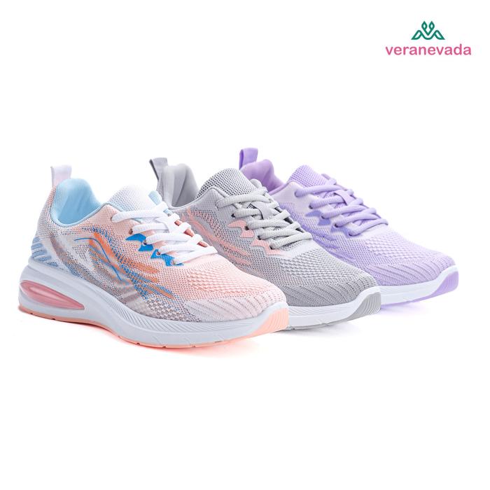 Vera Nevada Sneakers Sepatu Sneakers Wanita Kanvas Ringan Sol 3.5 cm Tersedia Warna Hitam Biru Abu U