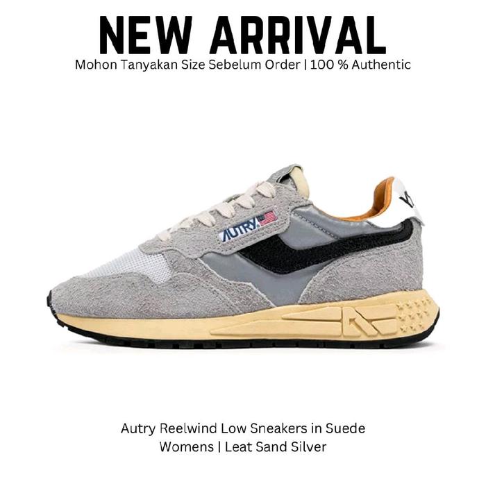 Autry Reelwind Low in Suede Sepatu Sneakers Wanita Original 100 %