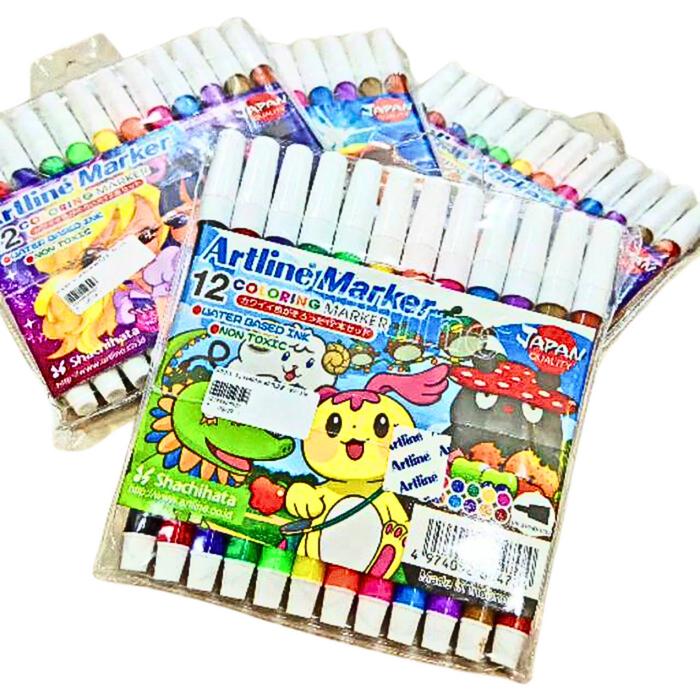 Spidol Mewarnai 12 Warna Artline Berkualitas