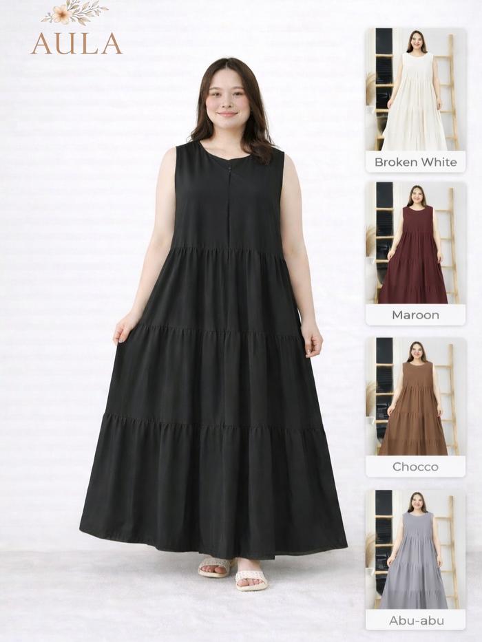 AULA Inner Dress Rempel | Simple Feminine | Nyaman & Adem | Busui Friendly | Premium Daily Wear