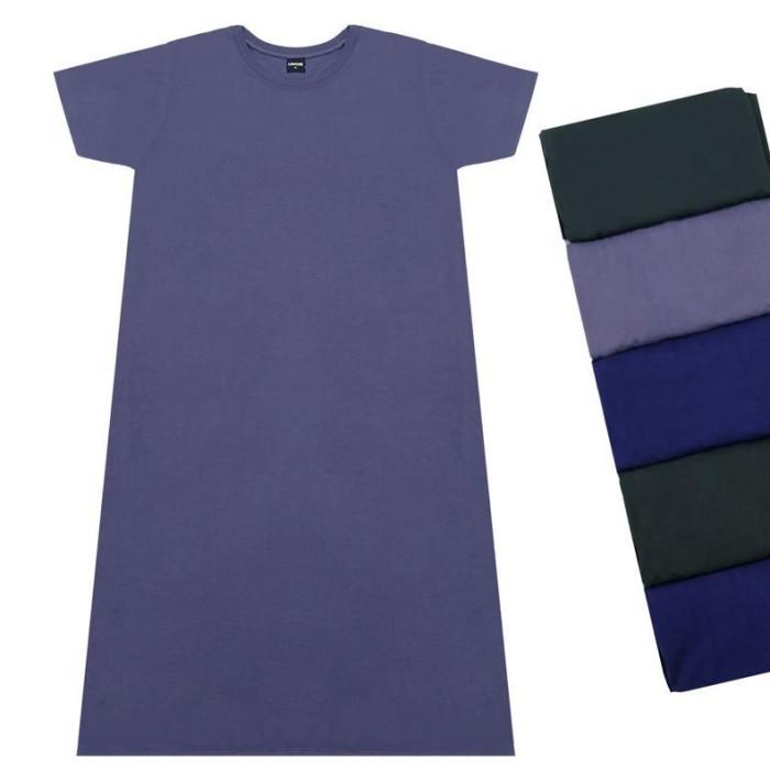 Lemone Daster Kaos Polos - Dress Wanita Polos Jumbo