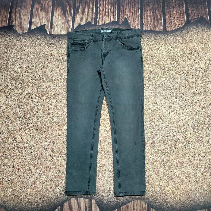celana panjang jeans abu abu D PULSE celana denim stretch bahan melar murah bagus size 36