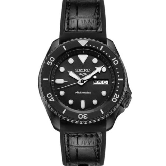 SEIKO SRPD65K3-HY Jam Tangan Pria Automatic dengan Tali Kulit Hitam dan Desain Tahan Air