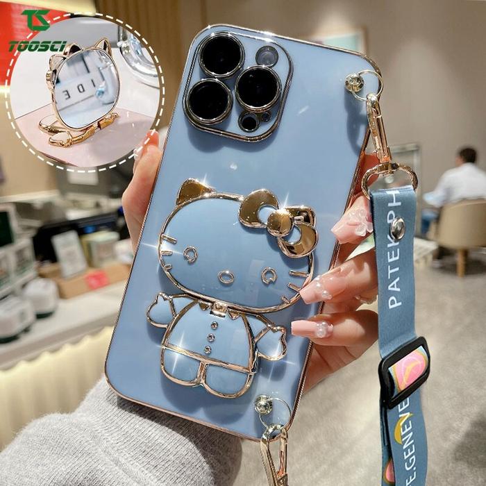 Cermin Rias Pemegang Lapisan iPhone 7 Plus Mewah Casing Dudukan