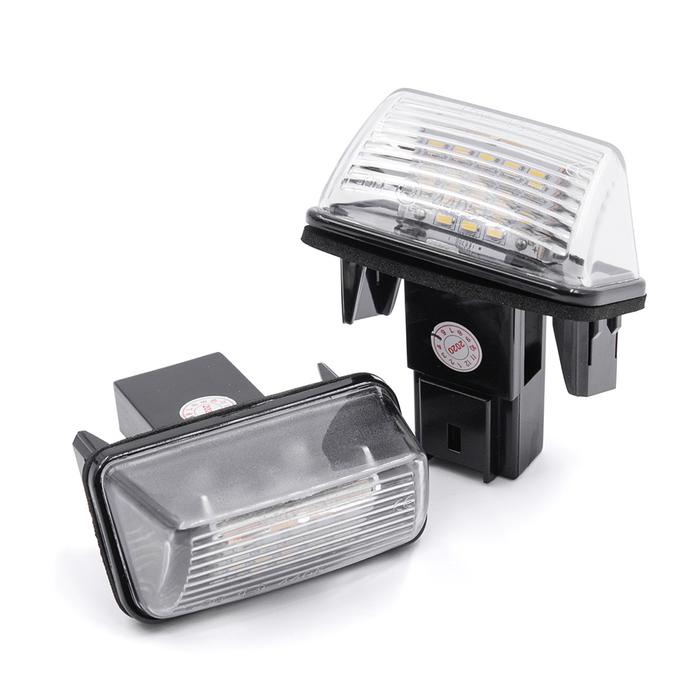 2X LED Lampu Plat Nomor Lampu untuk Peugeot 206 207 307 308 406 407