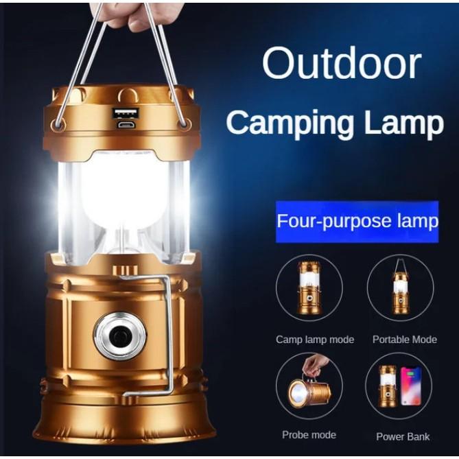 Lampu Emergency LED Lentera Gantung Senter Camping Tenaga Solar Surya