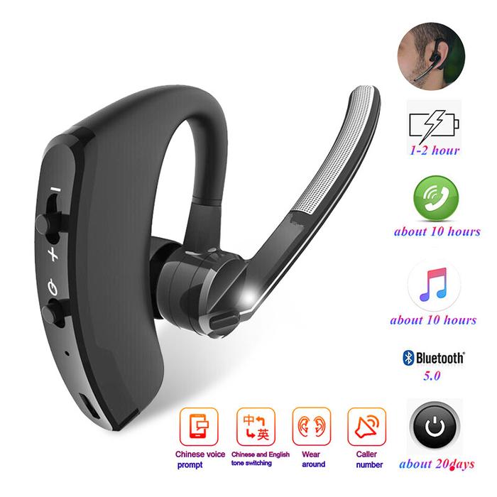 VITOG Earphone Bluetooth Nirkabel V8, Headphone Stereo Bluetooth