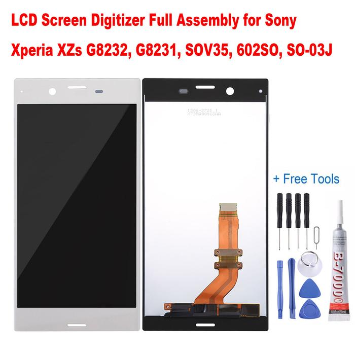 LCD Display Screen Digitizer Full Assembly untuk Sony Xperia XZs