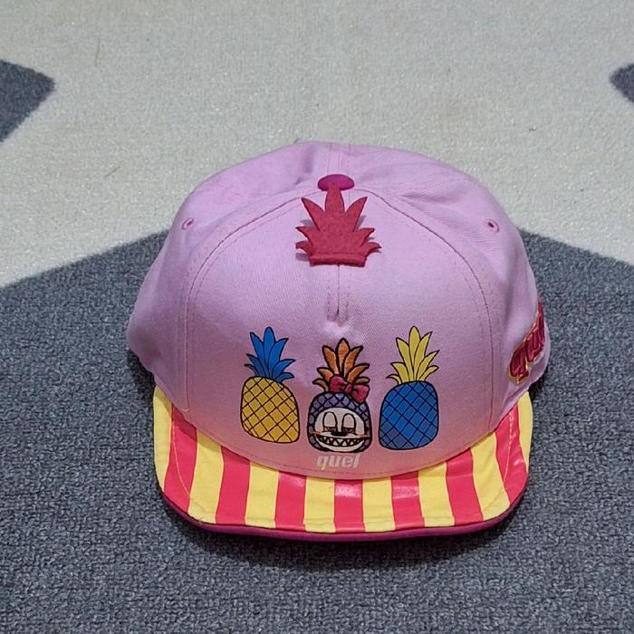 topi anak lucu karakter elstinko pink second
