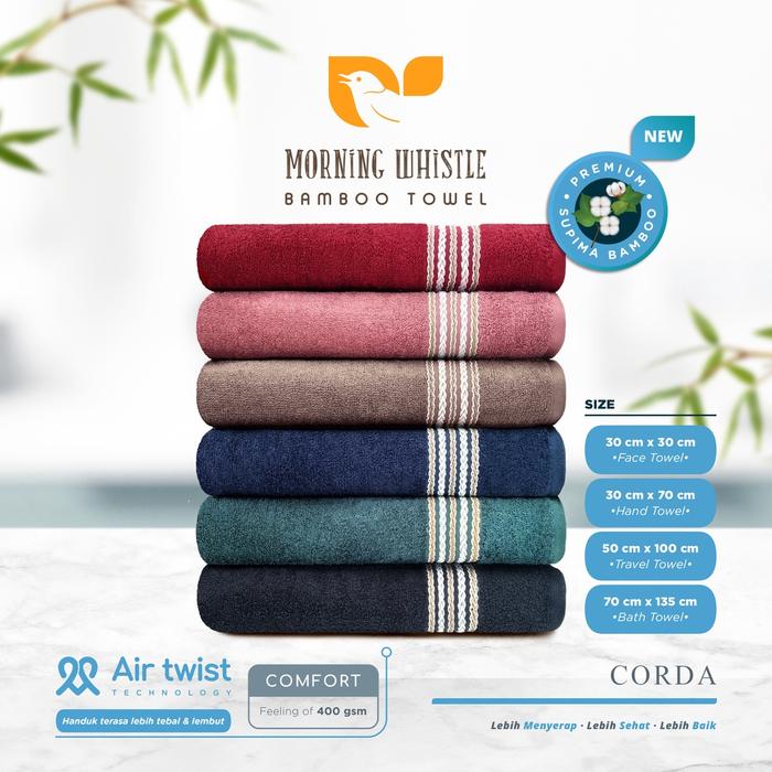 Morning Whistle Supima Corda Handuk Katun Bambu